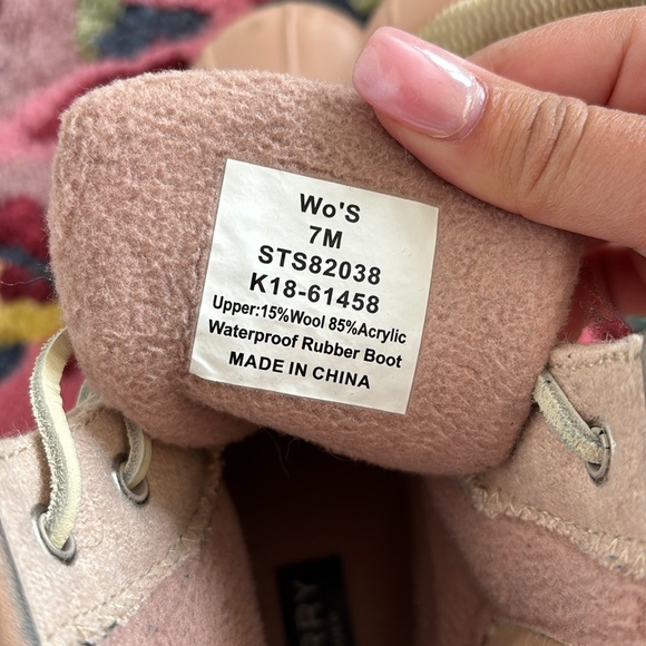 Sperry blush pink duck boots size 7 - Picture 6 of 7